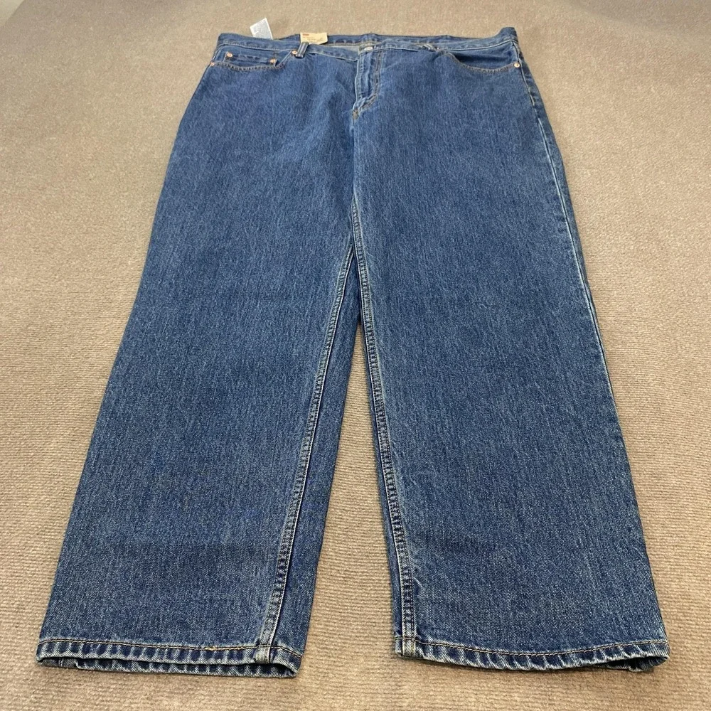 Levis 550 Jeans Mens 44x32 Blue Relaxed Fit Tapered Leg Denim Classic New